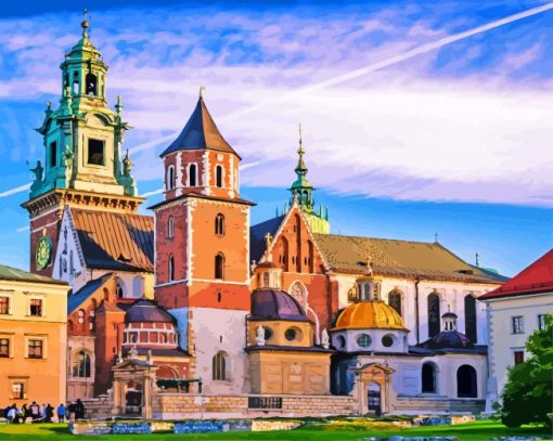 Wawel Cathedral Poland paint by numbers
