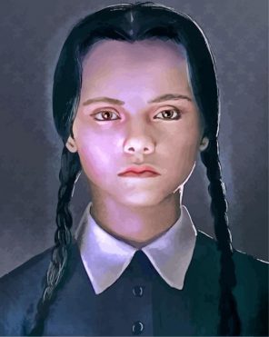 Wednesday From The Addams Family paint by numbers