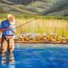 Wastern Man Fishing paint by numbers