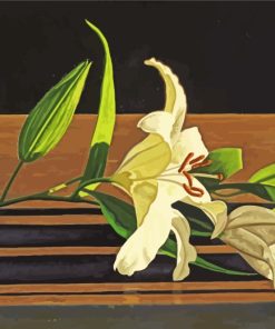 White Lilies Plants paint by numbers
