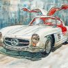 White Mercedes-Benz paint by numbers