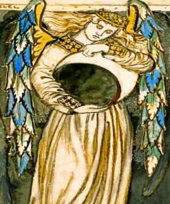 William-Morris-Night-Angel-Holding-a-Waning-Moon-paint-by-numbers