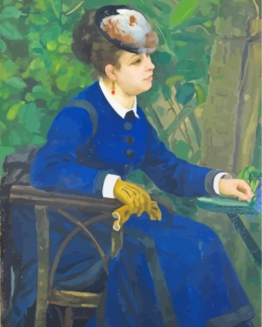 Woman In Garden By Renoir paint by numbers
