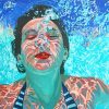 Woman Swimming Underwater paint by numbers