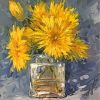 Yellow Dandelions Art paint by numbers