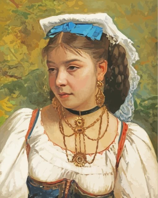 Young Italian Girl Art paint by numbers