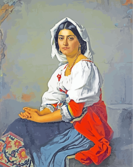 Young Italian Woman paint by numbers