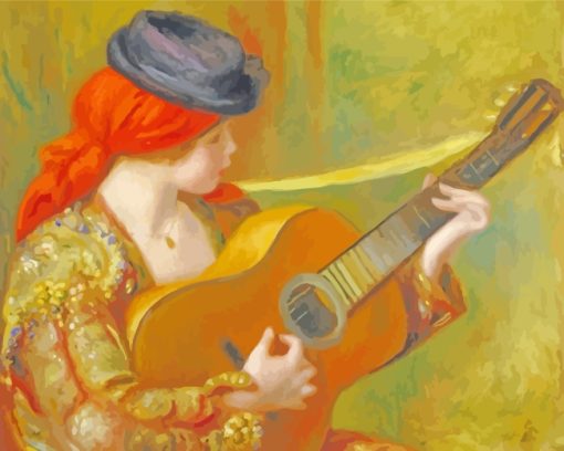 Young Spanish Guitarist paint by numbers