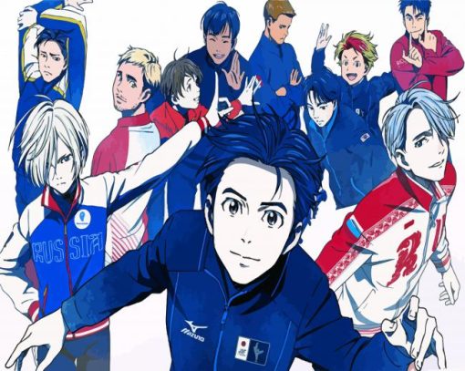 Yuri On Ice character Anime paint by numbers