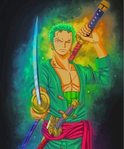 Zoro From One Piece paint by numbers