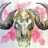 Abstract Buffalo Skull paint by numbers