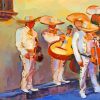Abstract Mariachi Band paint by numbers