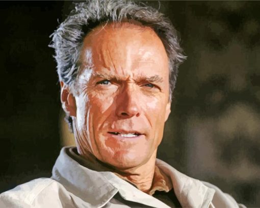 Actor Eastwood paint by numbers