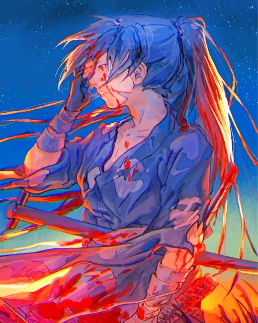 ﻿Aesthetic Hyakkimaru From The Anime Dororo paint by numbers