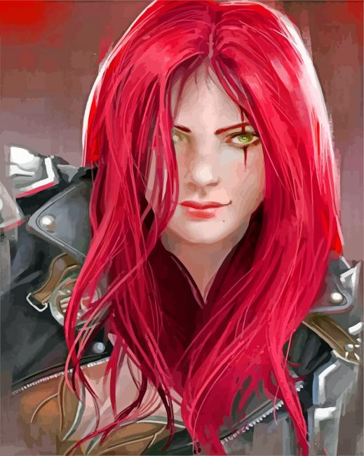 Aesthetic Katarina paint by numbers