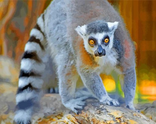 Aesthetic Lemur paint by numbers