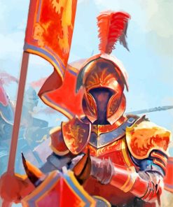 Aesthetic Knight Warrior paint by numbers