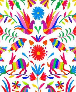 Aesthetic Mexican Otomi paint by numbers