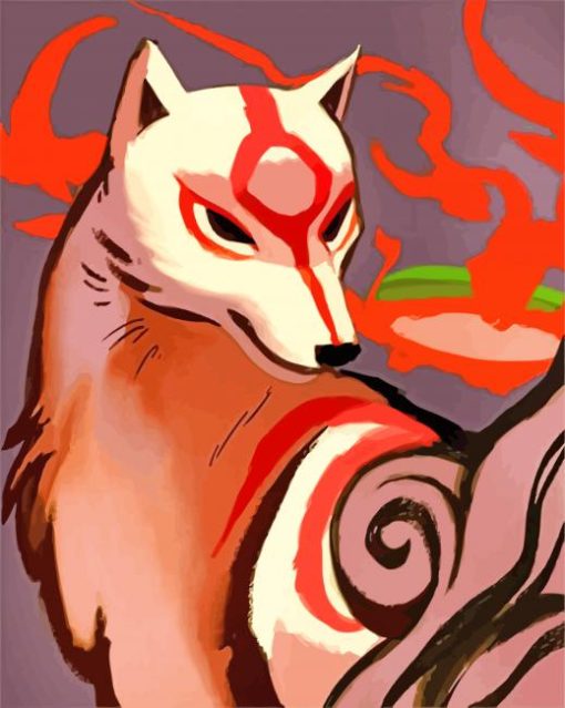 Aesthetic Okami paint by numbers