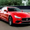 Aesthetic Red Maserati paint by numbers