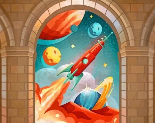 Aesthetic Rocket Art paint by numbers