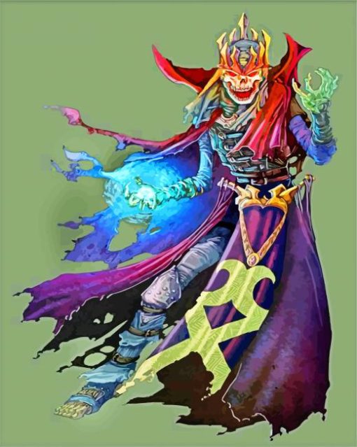 Aesthetic Scary Lich paint by numbers