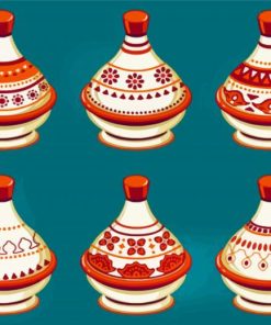 Aesthetic Moroccan Tagines paint by numbers