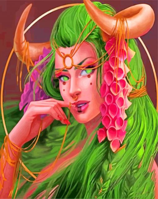 Aesthetic Taurus Woman paint by numbers