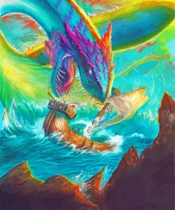 Angry Leviathan paint by numbers