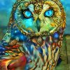 Artistic Owl Bird paint by numbers