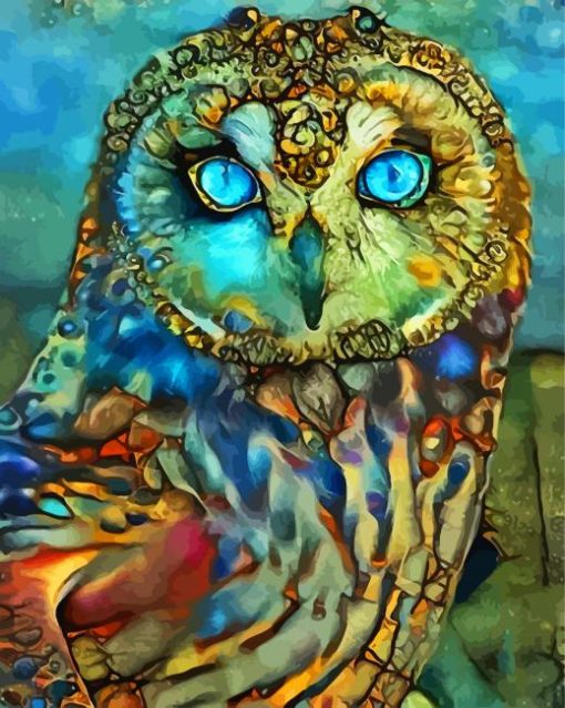 Artistic Owl Bird paint by numbers
