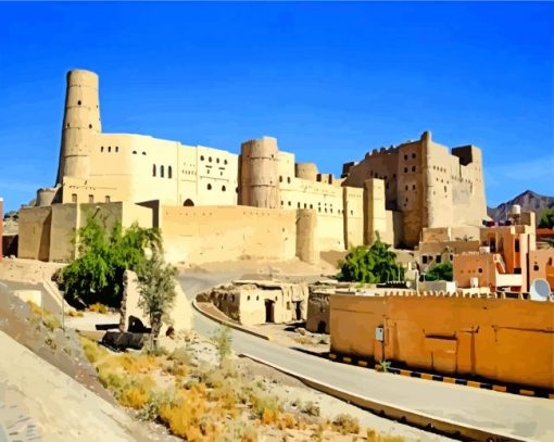 bahla-fort-oman-paint-by-numbers