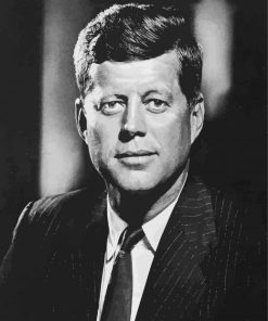 Black And White John F Kennedy paint by numbers