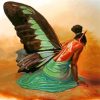 Black Women Butterfly paint by numbers