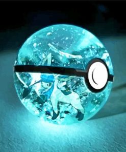 Blue Pokeball Anime paint by numbers