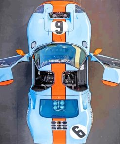 Racing Car Ford Gt40 Opened Doors-paint-by-numbers