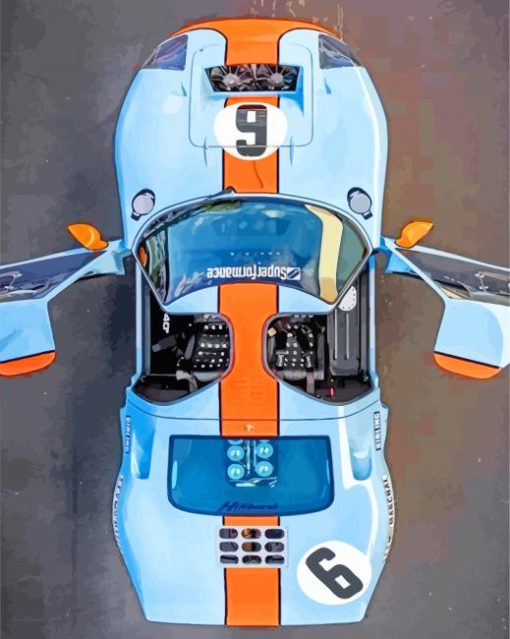 Racing Car Ford Gt40 Opened Doors-paint-by-numbers