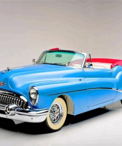 Blue Buick Skylark Vintage Car-paint-by-numbers