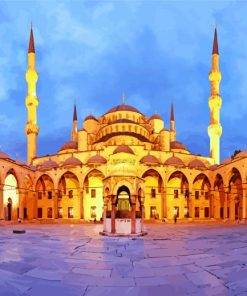 Blue Mosque Turkey paint by numbers