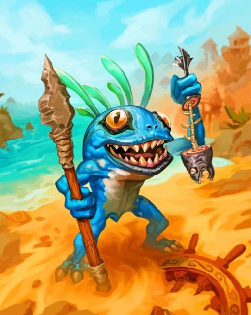 Blue Murloc paint by numbers