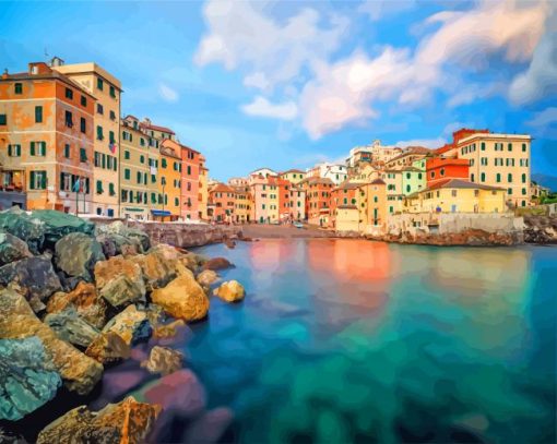 Boccadasse Genoa Italy paint by numbers