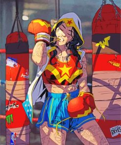 Boxer Hero Woman paint by numbers