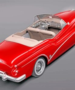 Classic Red Buick Skylark paint by numbers