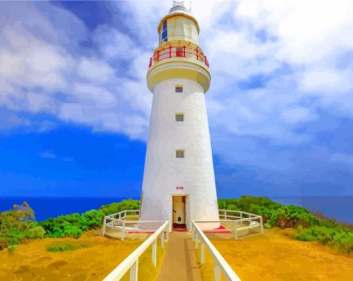 Cape Otway Lighthouse paint by numbers