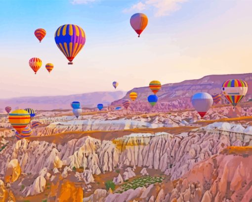 Cappadocia Turkey Air Balloons paint by numbers