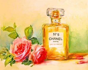 Yellow Chanel And Flowers paint by numbers