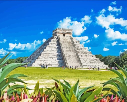 Chihen Itza Mexico paint by numbers