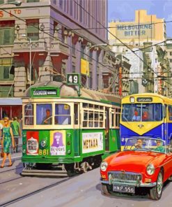 Melbourne City Vibes Vintage-paint-by-numbers