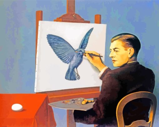 Clairvoyance Rene Magritte paint by numbers