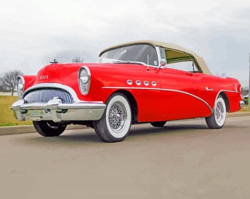 Aesthetic Red Buick Skylark Car paint by numbers